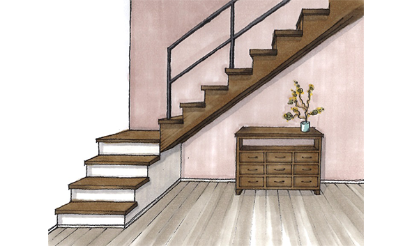 木製デザイン階段